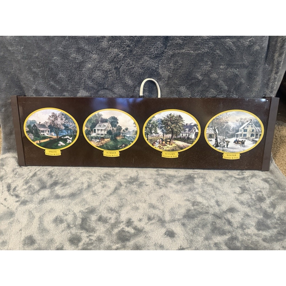 Currier and Ives WARM-O-MATIC 4 seasons 25" X 7"vintage heating hot plate Buffet